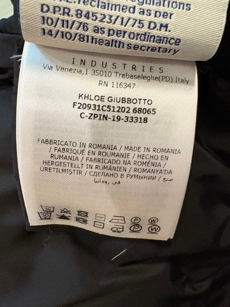 モンクレール　khloe クロエ　リアルファーダウン サイズ0 ブラック