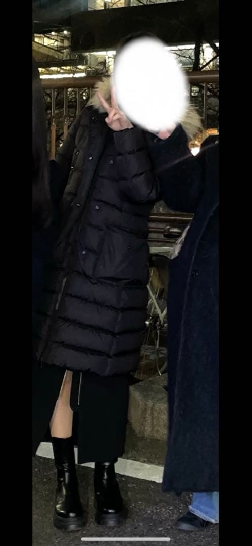 モンクレール　khloe クロエ　リアルファーダウン サイズ0 ブラック