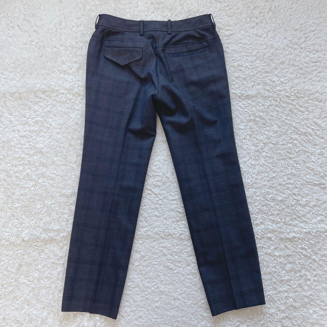 オリヒカ ストレッチ ワンボタン パンツスーツ チェック柄 洗濯可