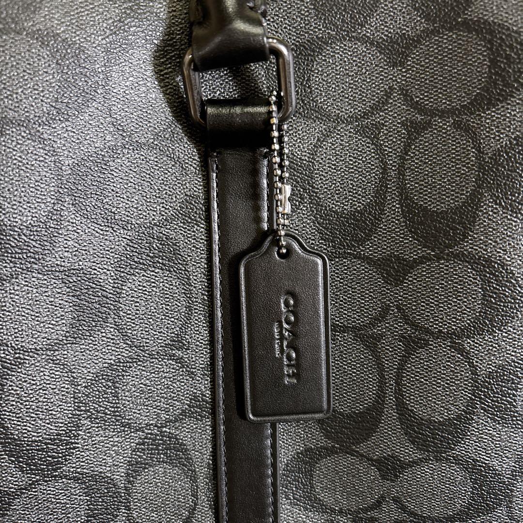 【極美品】COACH グラハム ジップブリーフ 2way ビジネスバッグ 黒
