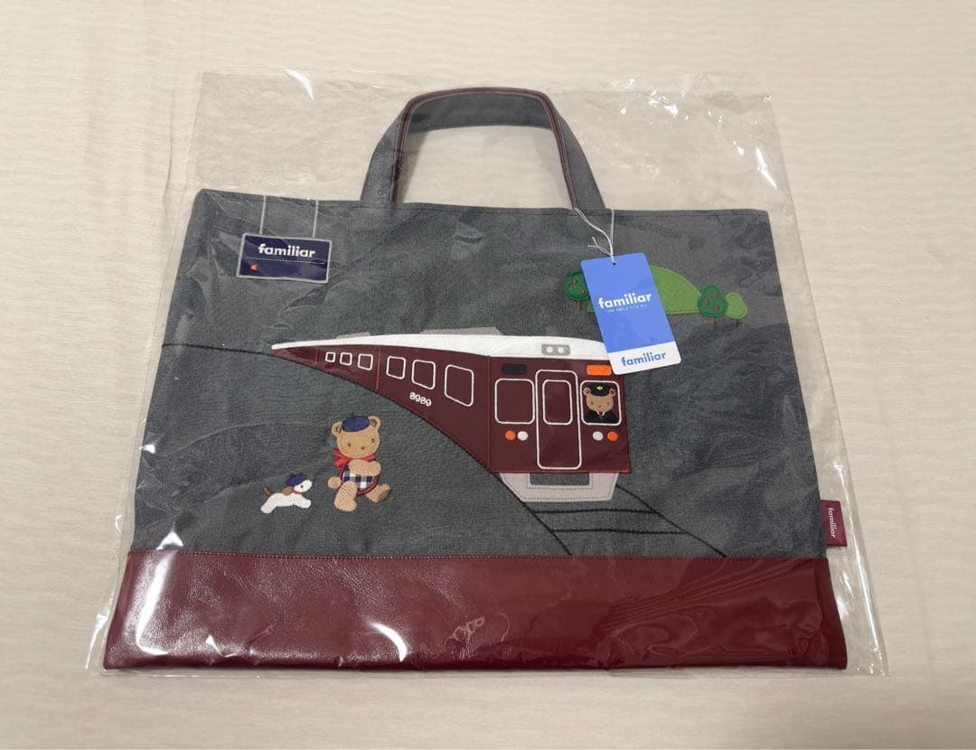 familiar ファミリア 阪急電車 コラボ デニムバッグ トート 新品