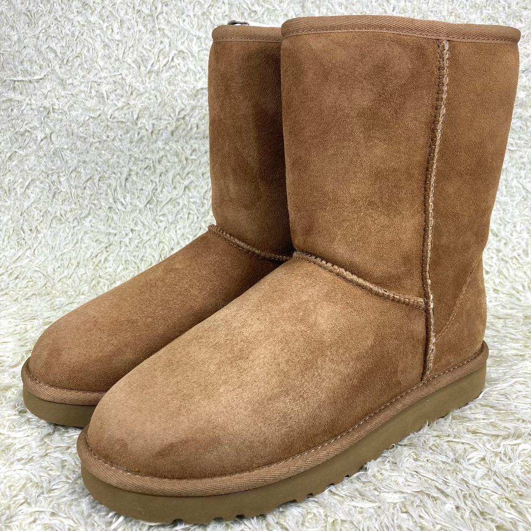『未使用級』UGG アグ ムートンブーツ クラシック ショート 2 ボア 24