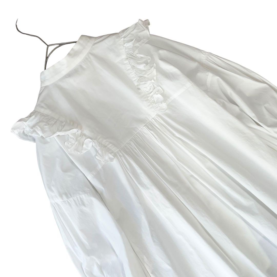 極美品✨ENFOLD FRILL OVER BL フリルオーバーブラウス 白 L