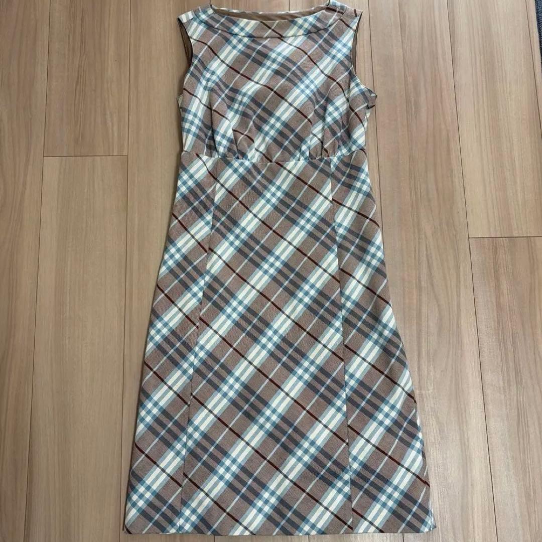 【美品❗️】バーバリーブルーレーベル ワンピース ノバチェック ひざ丈 36