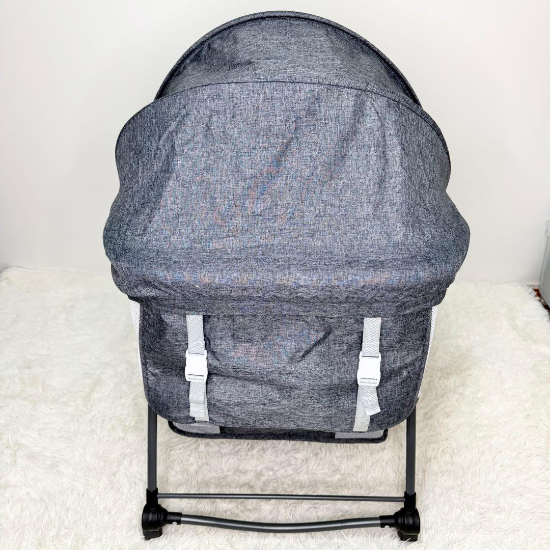 極美品 UBRAVOO ベビーベッド 折りたたみ キャスター付き ゆりかご