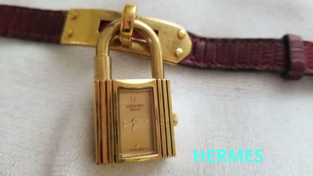 HERMES エルメス ケリー腕時計 赤