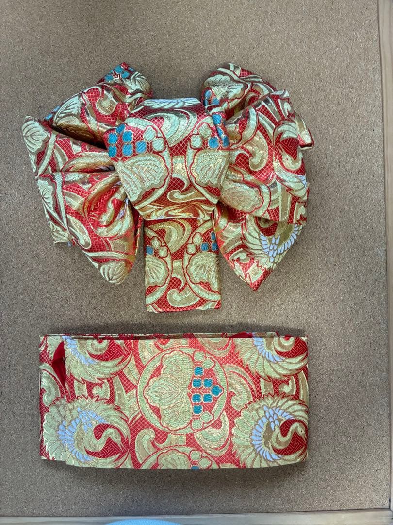 7歳　七五三用 白地に華やかな古典柄着物セット