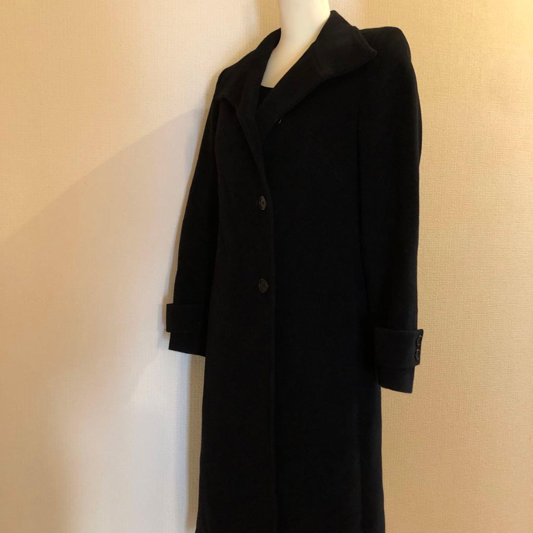 美品♡ 23区　ニジュウサンク　アンゴラコート ロング　ブラック　ベルト付き　M