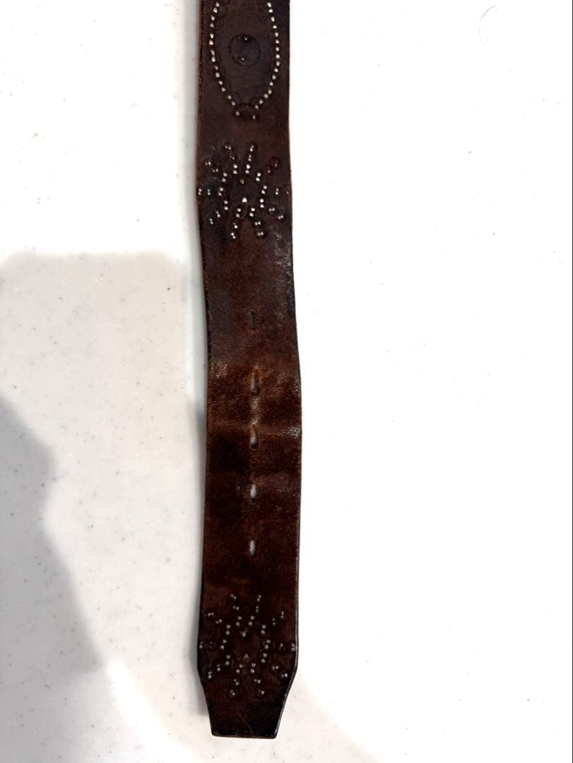 【早い者勝ち！希少】HTC エイ革スタッズベルト32インチ レッドスティングレイ