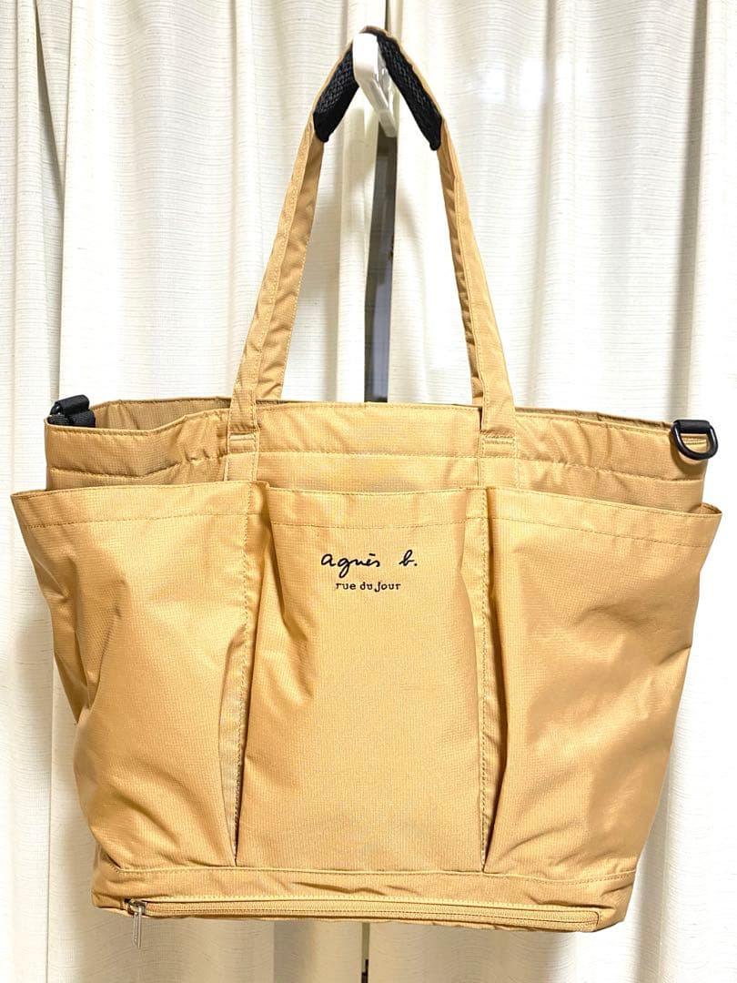 アニエスベー×アダムエロペ　別注マザーズバッグトートベージュ　限定品　レア