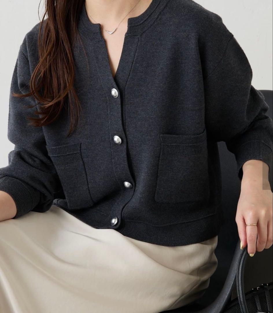 スキッパースウェットライクカーディガン
