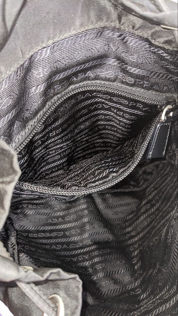 PRADA プラダ テスート ナイロン リュックサック ナイロン×レザー 黒