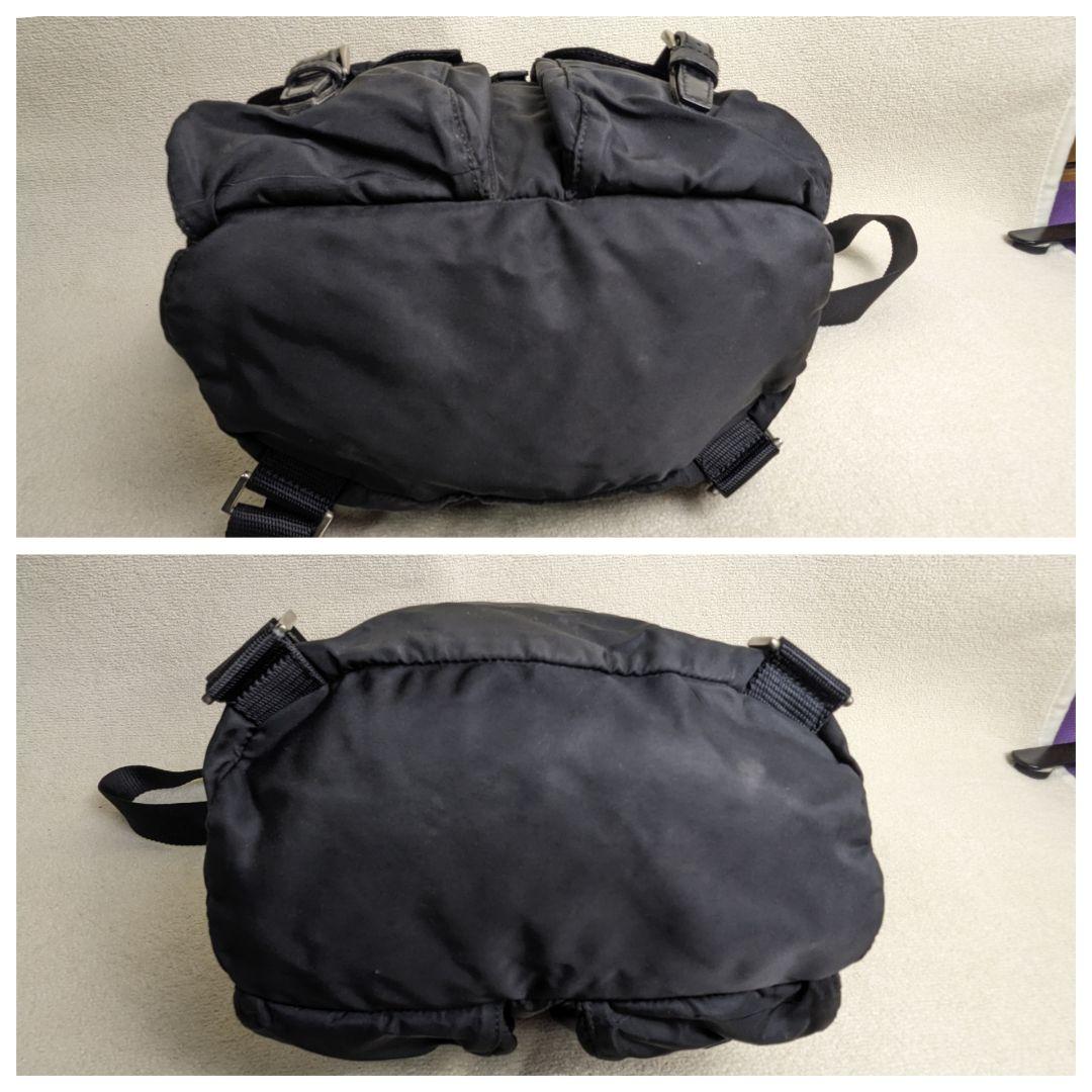 PRADA プラダ テスート ナイロン リュックサック ナイロン×レザー 黒