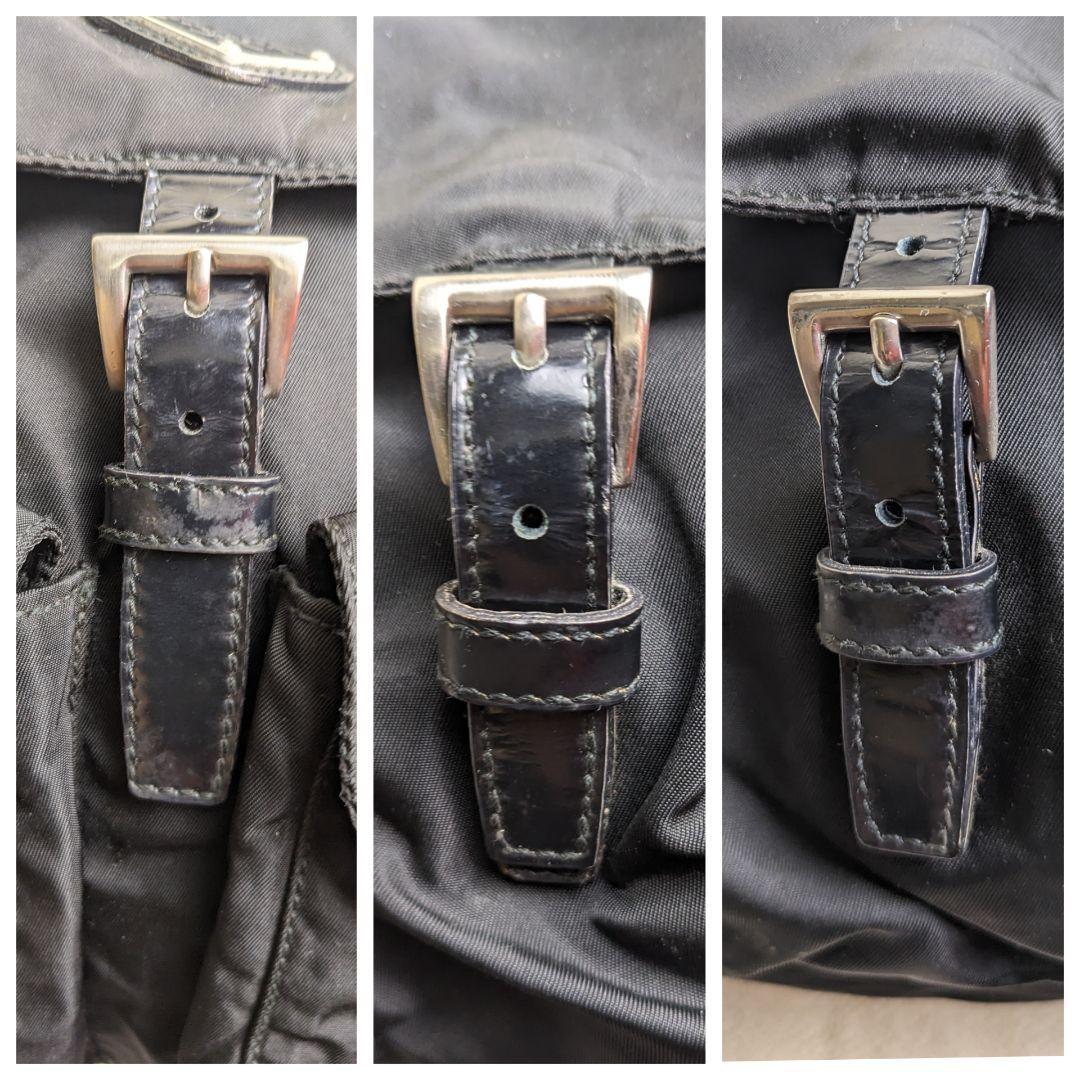 PRADA プラダ テスート ナイロン リュックサック ナイロン×レザー 黒