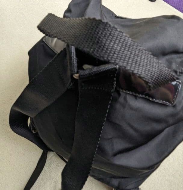 PRADA プラダ テスート ナイロン リュックサック ナイロン×レザー 黒