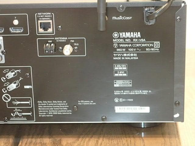 YAMAHA AVアンプ RX-V6A　美品美音快調・付属品多彩・大満足ライフ