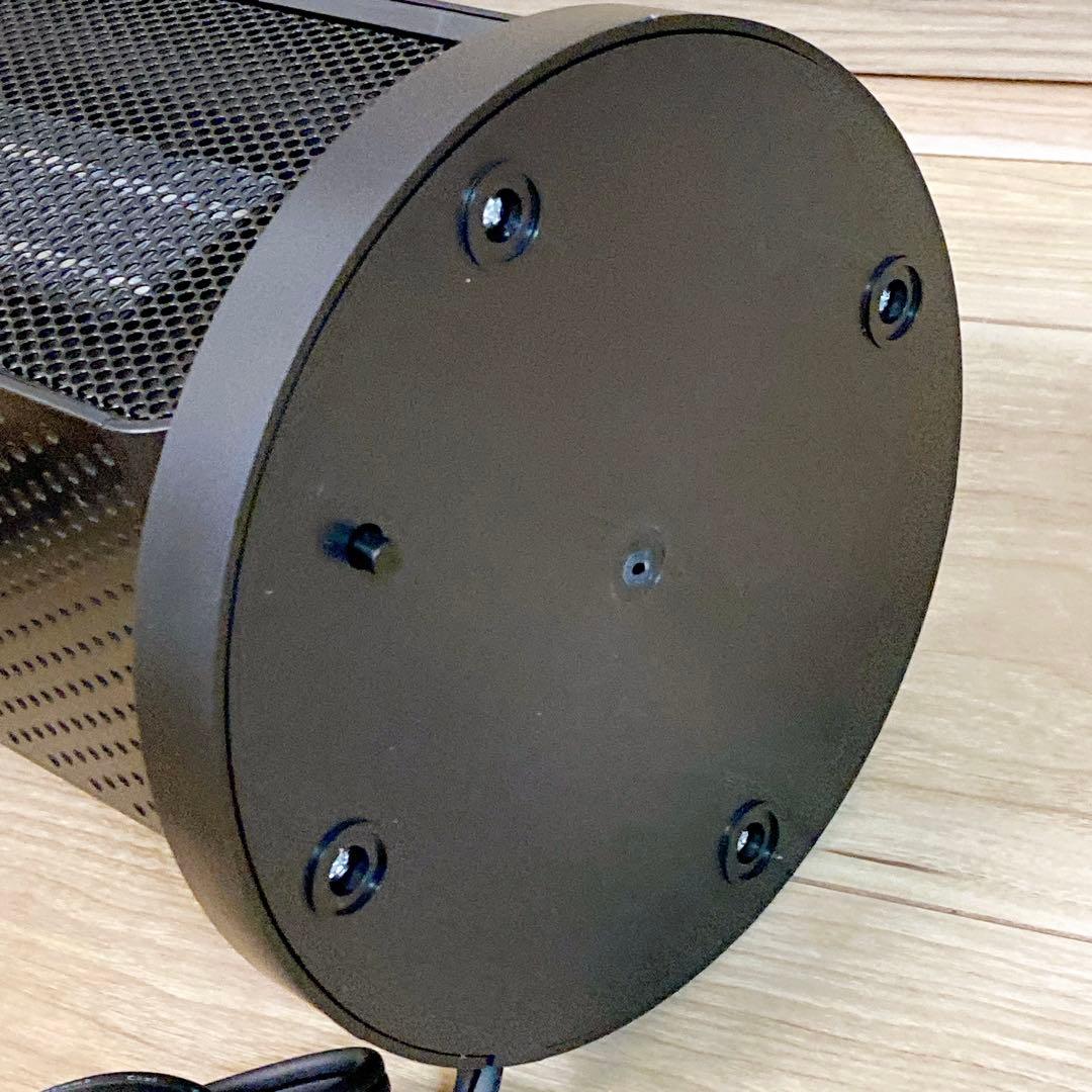 セラミックヒーター 小型 速暖 ファンヒーター 大風量 ブラック 省エネ