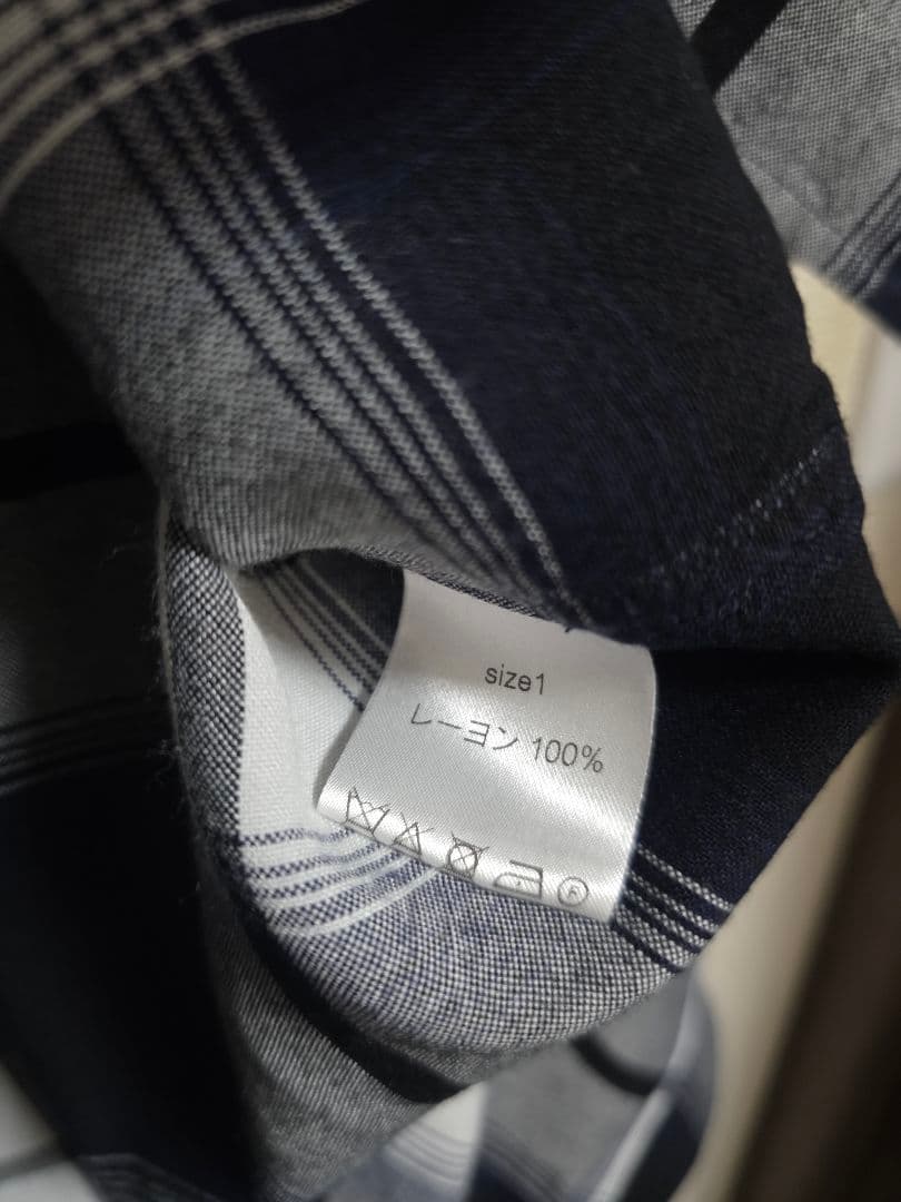 Afiit CHECK SHIRT BLUE サイズ1 25SS