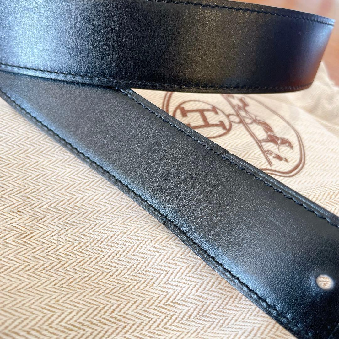 ☆極美品☆HERMES エルメス　ベルト　メンズ　リバーシブル　黒×茶