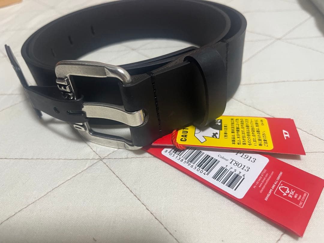 黒 皮革　ベルト　diesel B-STARⅡ