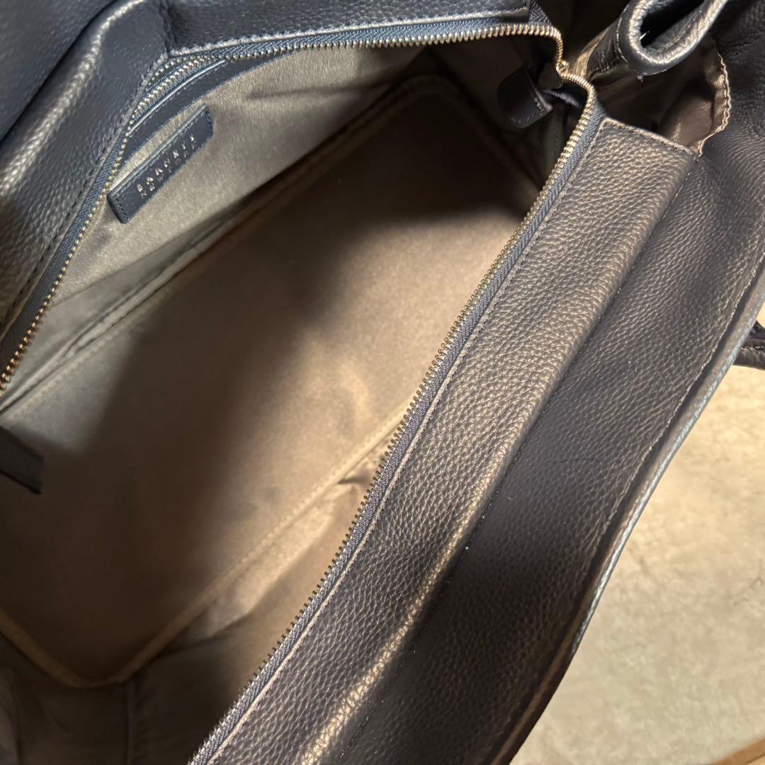 美品 バーニーズニューヨーク トートバッグ シボ革 レザー A4◎ビジネスバッグ