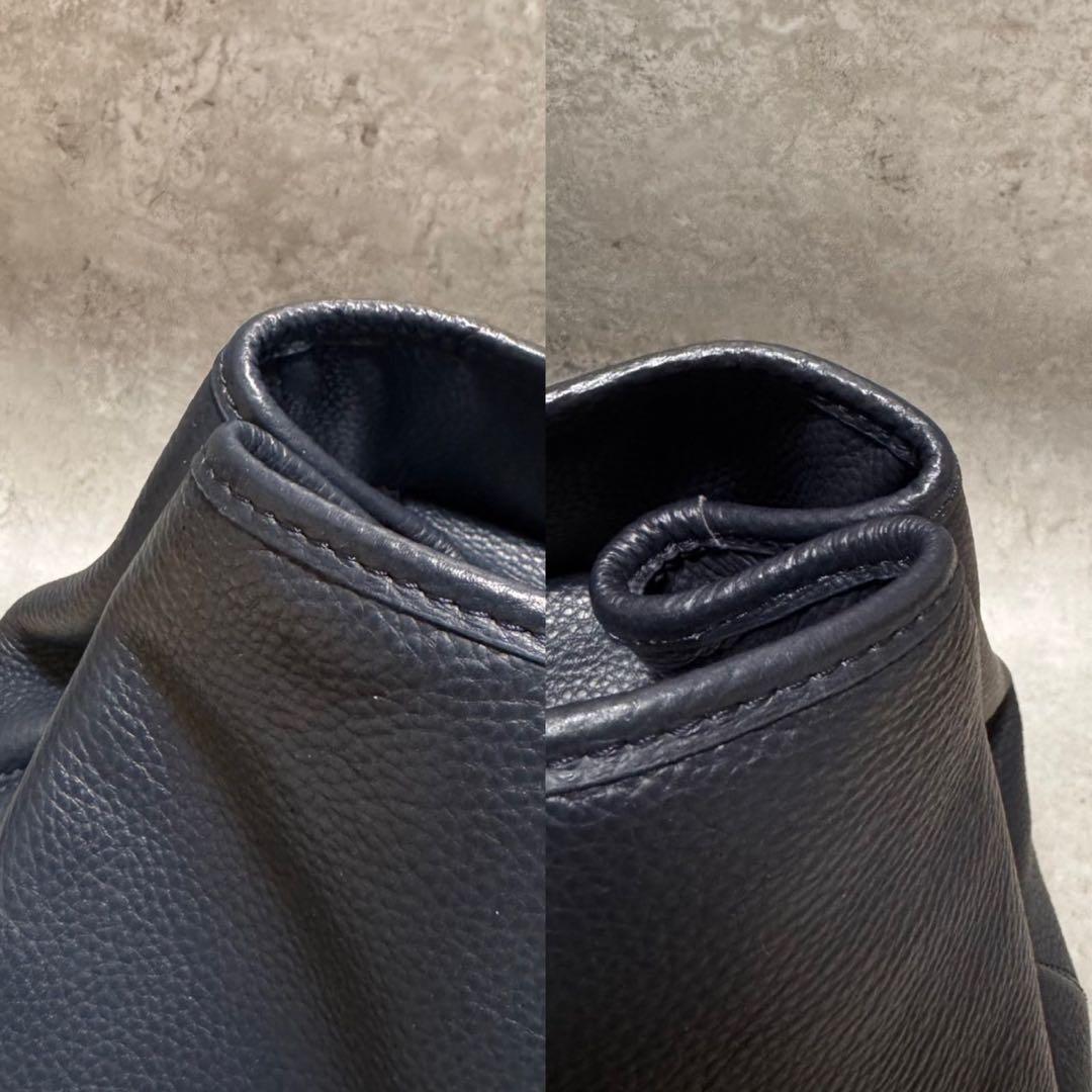 美品 バーニーズニューヨーク トートバッグ シボ革 レザー A4◎ビジネスバッグ