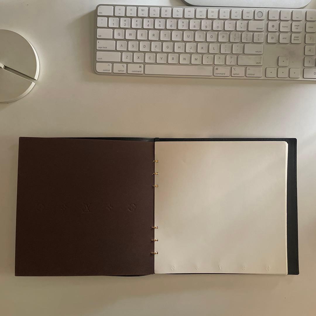 希少 LOUIS VUITTON リングノート ノート カバー 黒 1999年