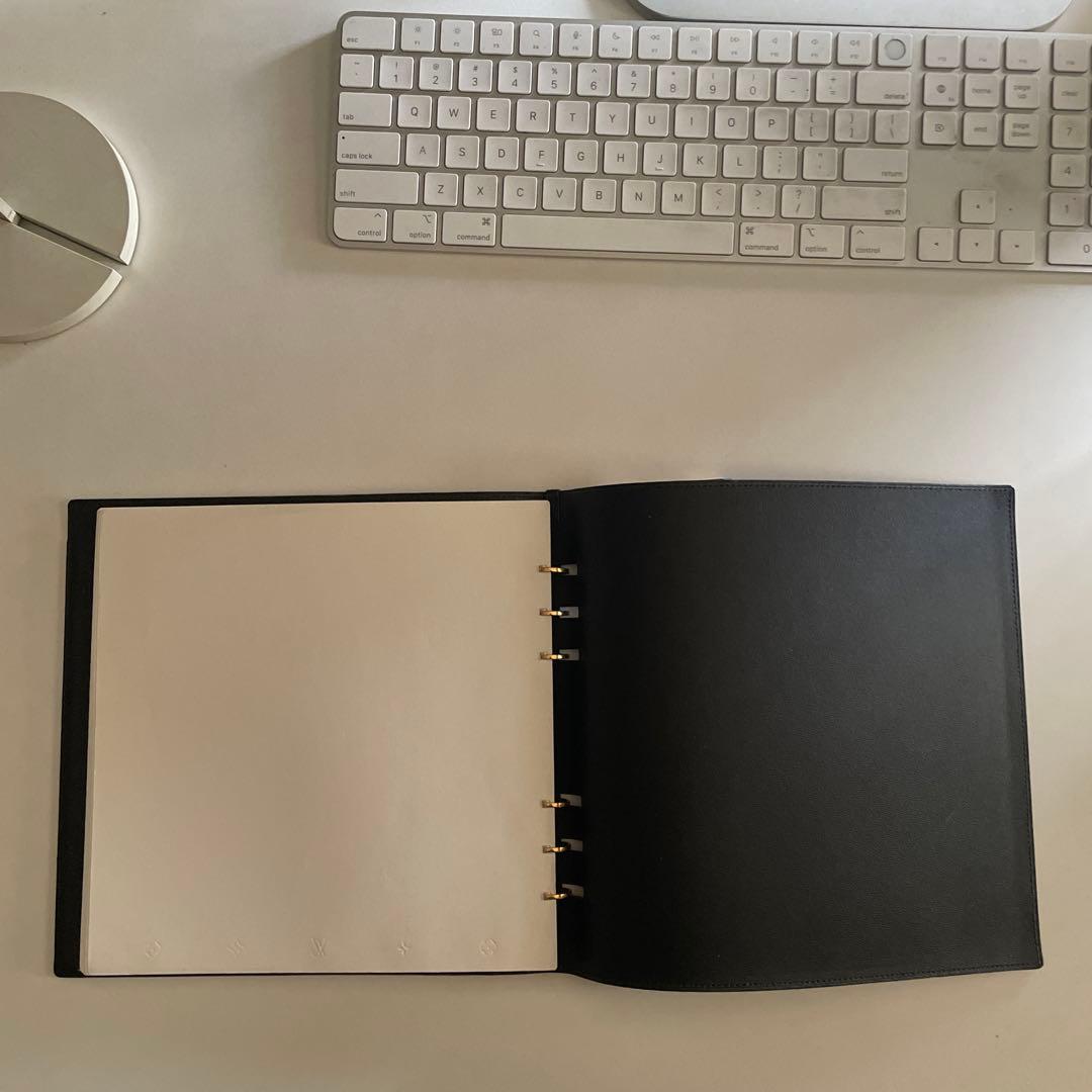 希少 LOUIS VUITTON リングノート ノート カバー 黒 1999年