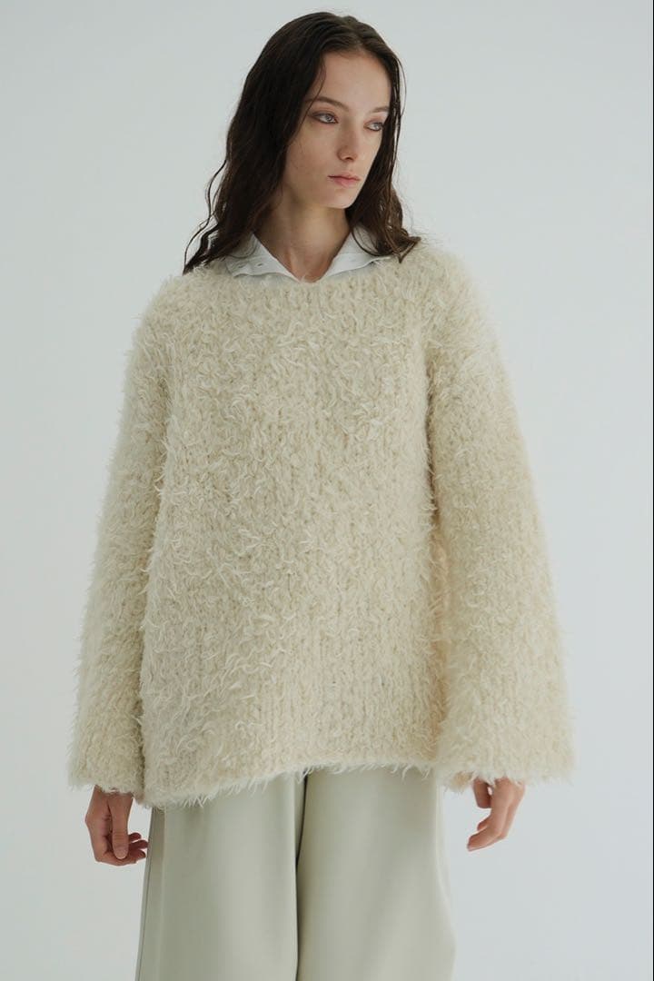 トップス CLANE BEAR SHAGGY HAND KNIT TOPS