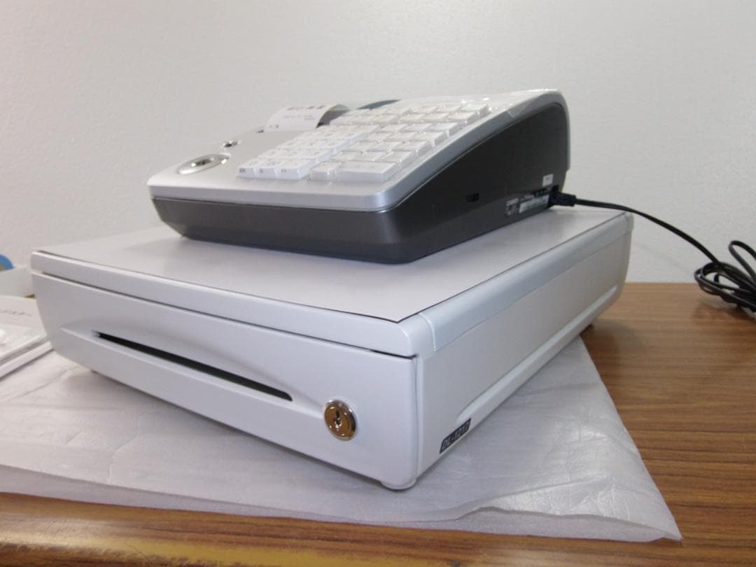 ほぼ新品119店名ロゴ設定無料カシオTE-400インボイスレジスターSDカード