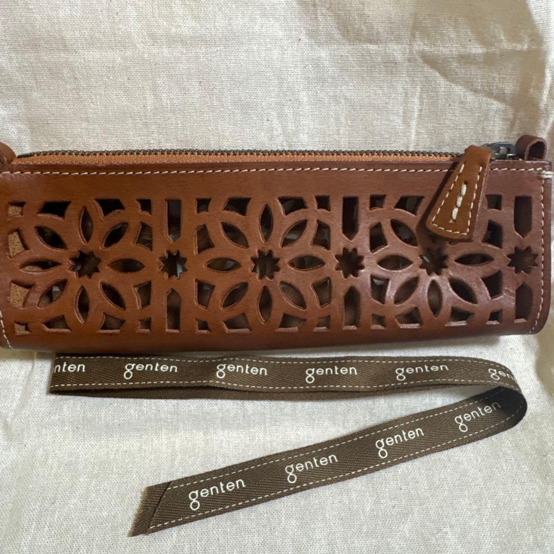 ゲンテン　genten カットワーク　ペンケース　筆箱　メガネケース