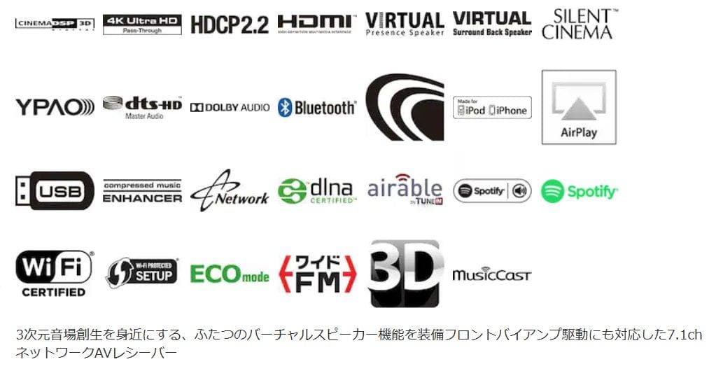 YAMAHA RX-V579 AVアンプ ・リモコン無し・アプリが便利・美品快調