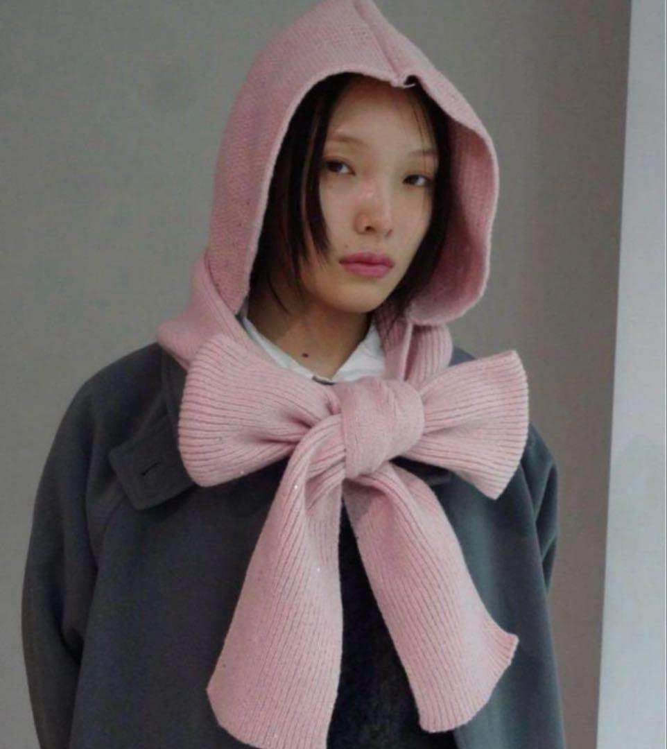 FEKETE ピンク マフラー ラメ