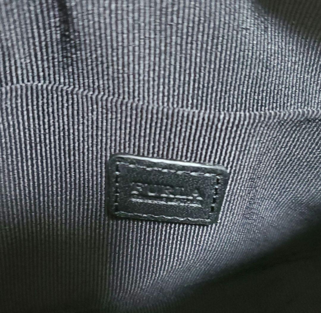 ■未使用に近い フルラ クロコ ウエストバッグ ボディバッグ レザー ブラック