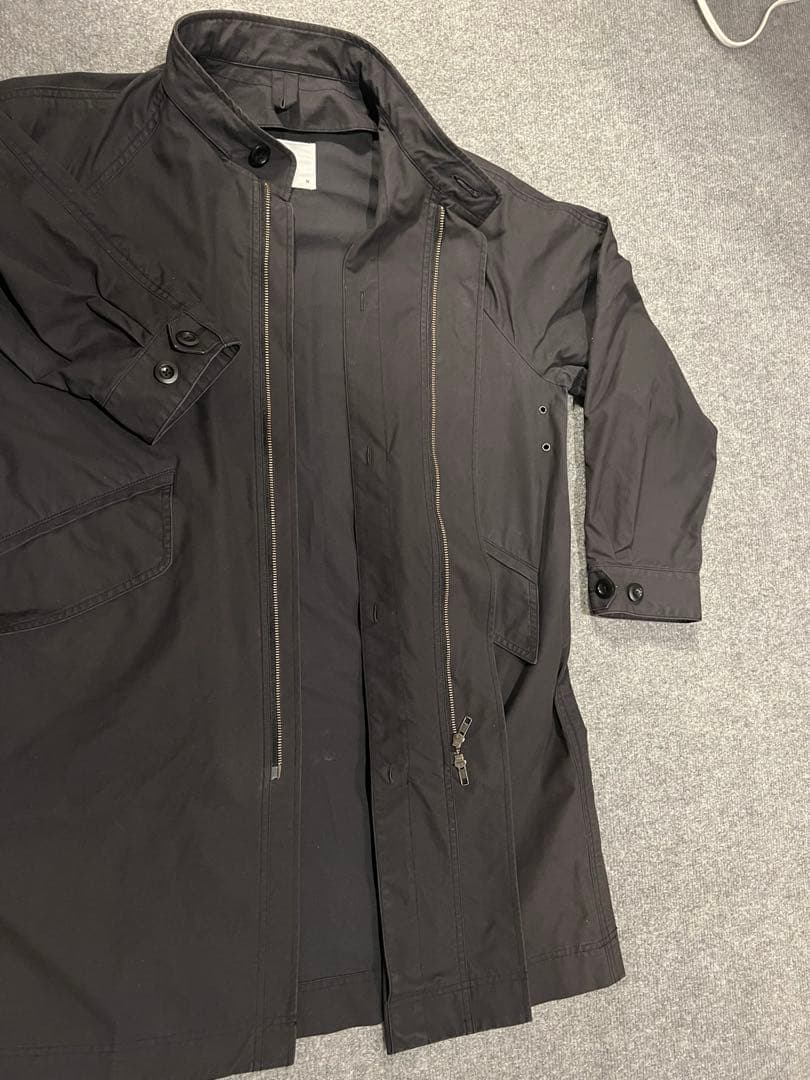 こなんさま　MHL 　ブラックモッズコート　ダウンライナー付　フード取り外し可能