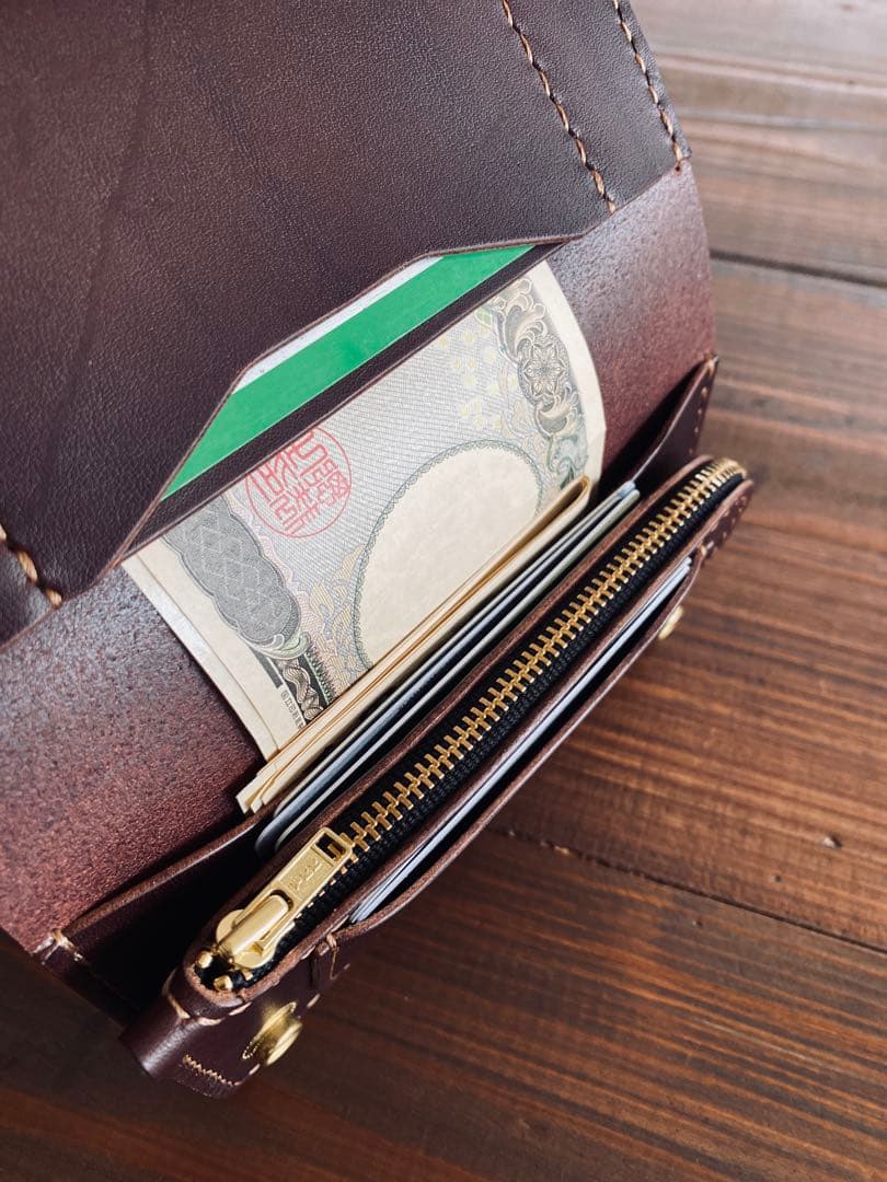 【ブルガロ】ミドルトラッカーウォレットTM02-68真鍮チェーン付き