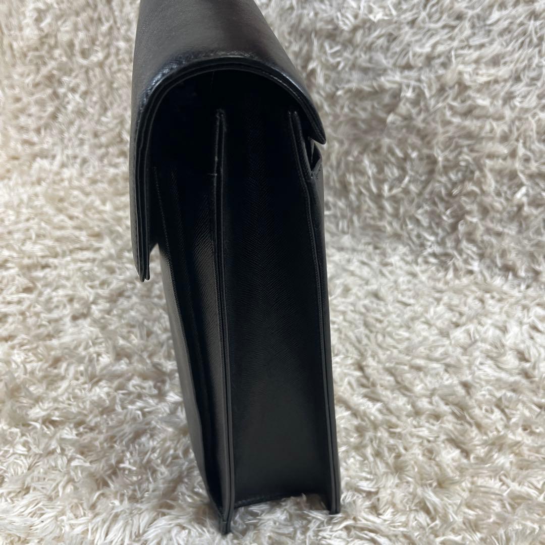 バーバリー ビジネスバッグ ブリーフケース サフィアーノ レザー A4 ブラック