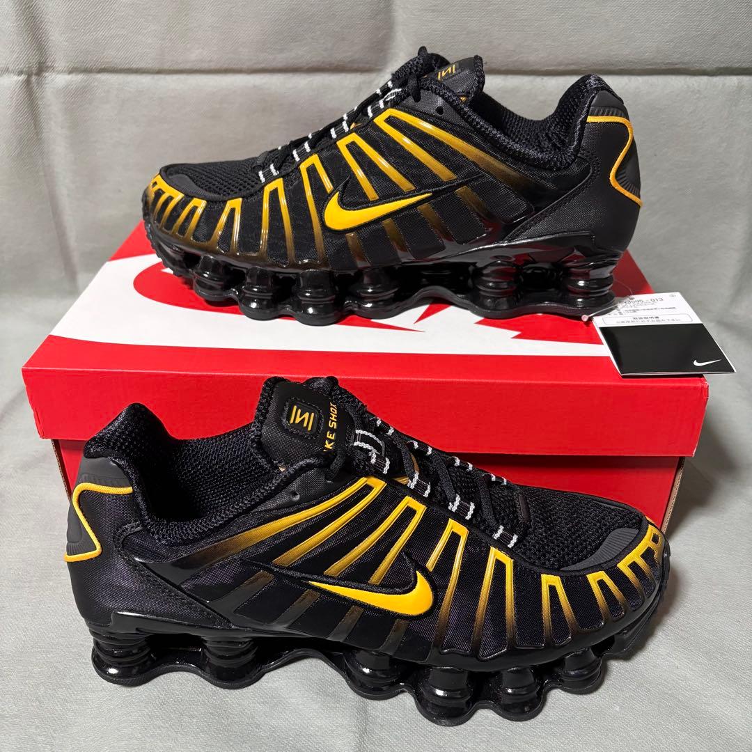 ナイキ　ショックス　TL ブラック　ゴールド　黒　金　イエロー　黄　28.5