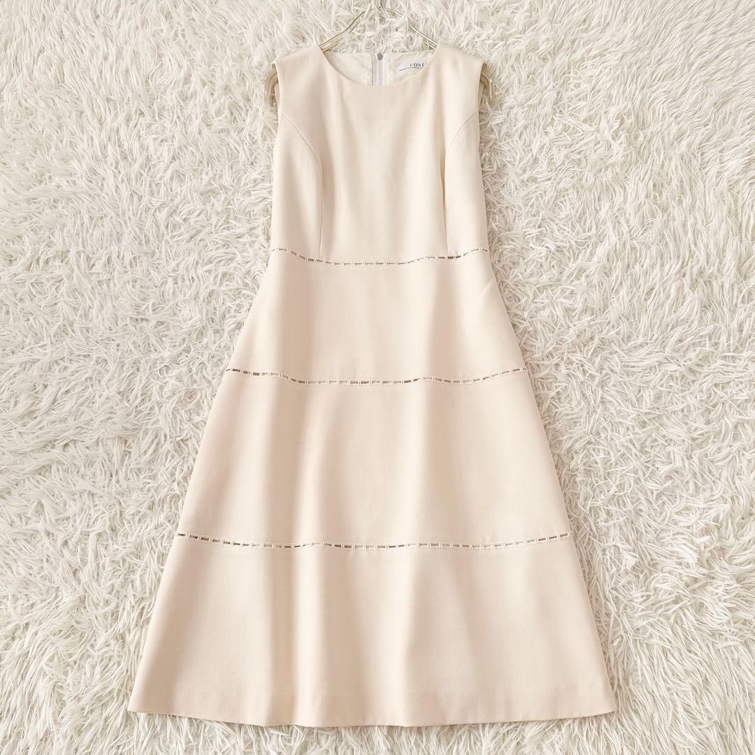 フォクシー✨Torte ハシゴレース ティアード ワンピース アイボリー 38