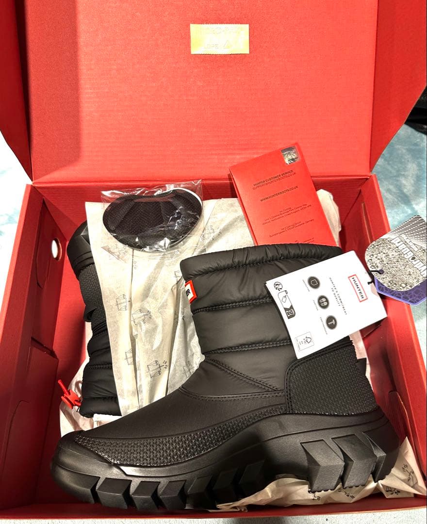 超人気 HUNTER スノーブーツ ショート (24cm) 新品、防水防寒