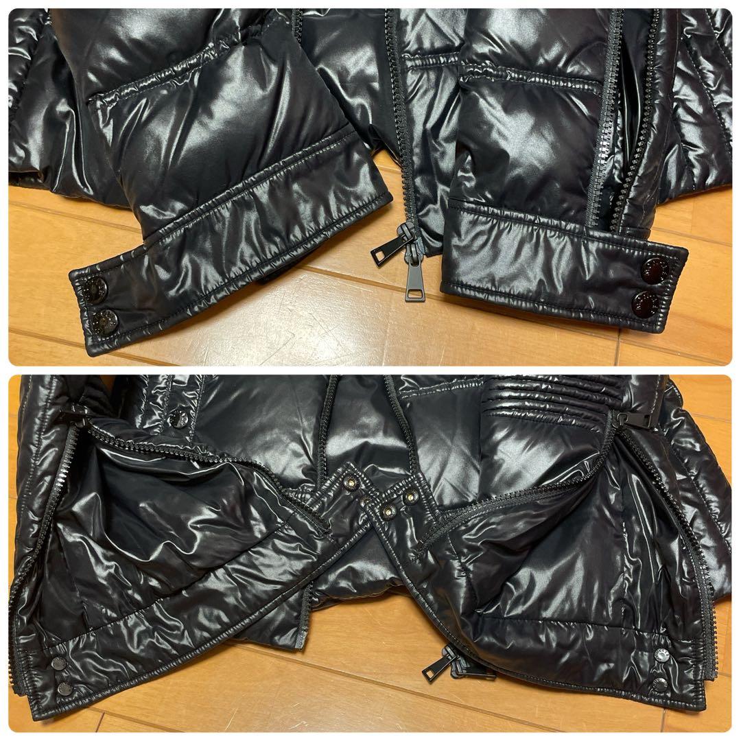 モンクレール 2022年製 SANGATTE バイカー風 ダウン 黒 3 美品