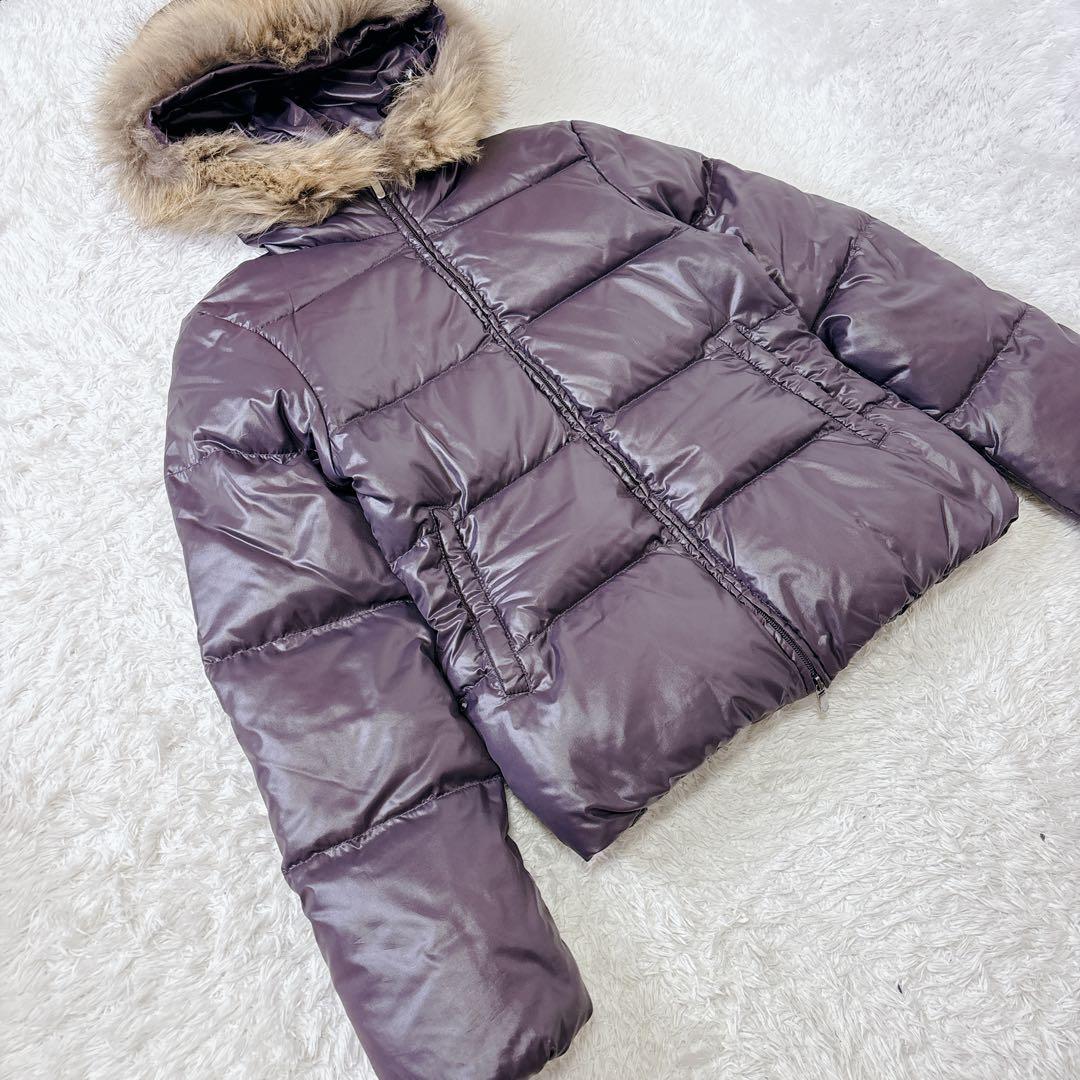 美品 y2k DUVETICA ダウンジャケット　リアルファー着脱可　L 紫