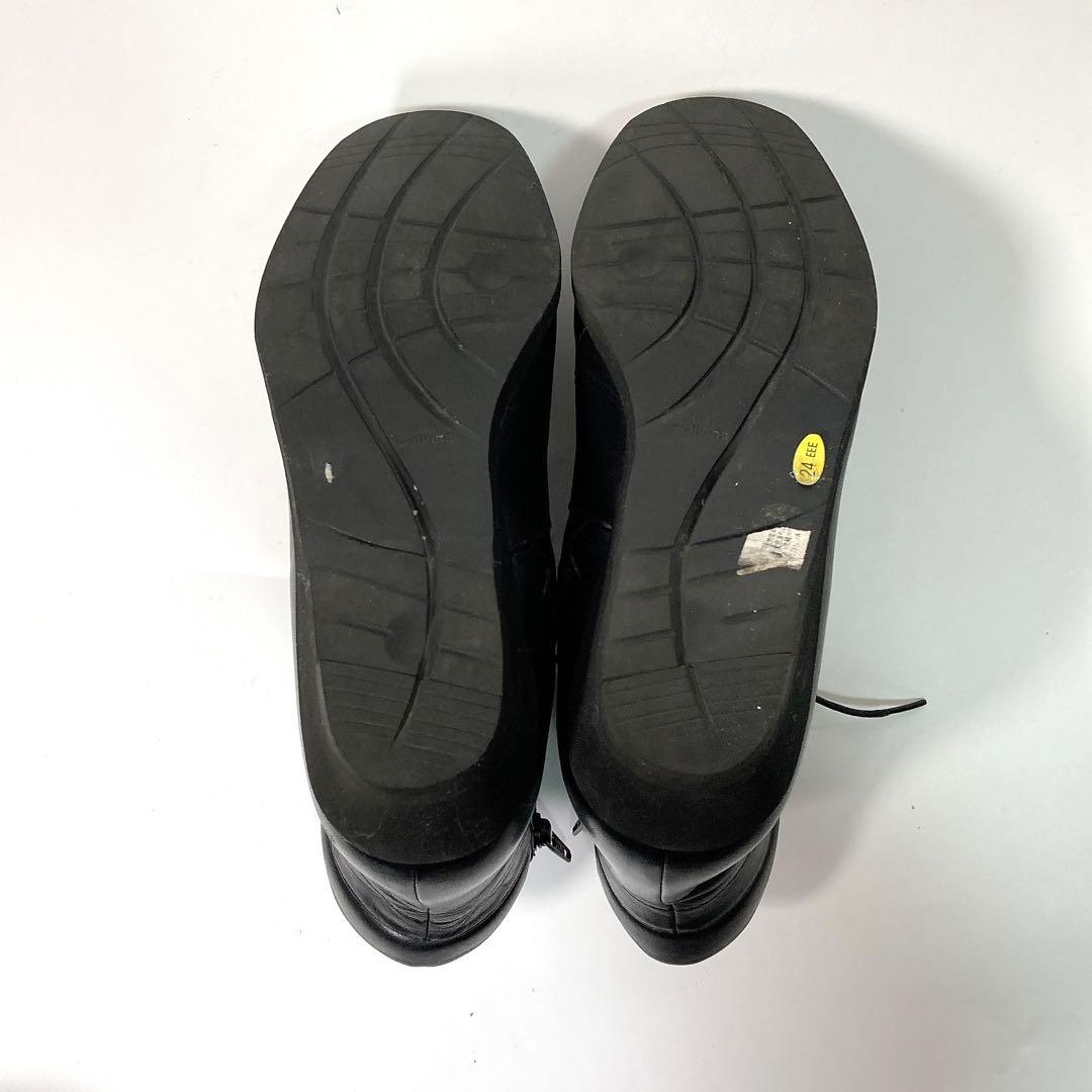 ペダラ アシックスウォーキング ショートブーツ サイドジップ 24cm 3E