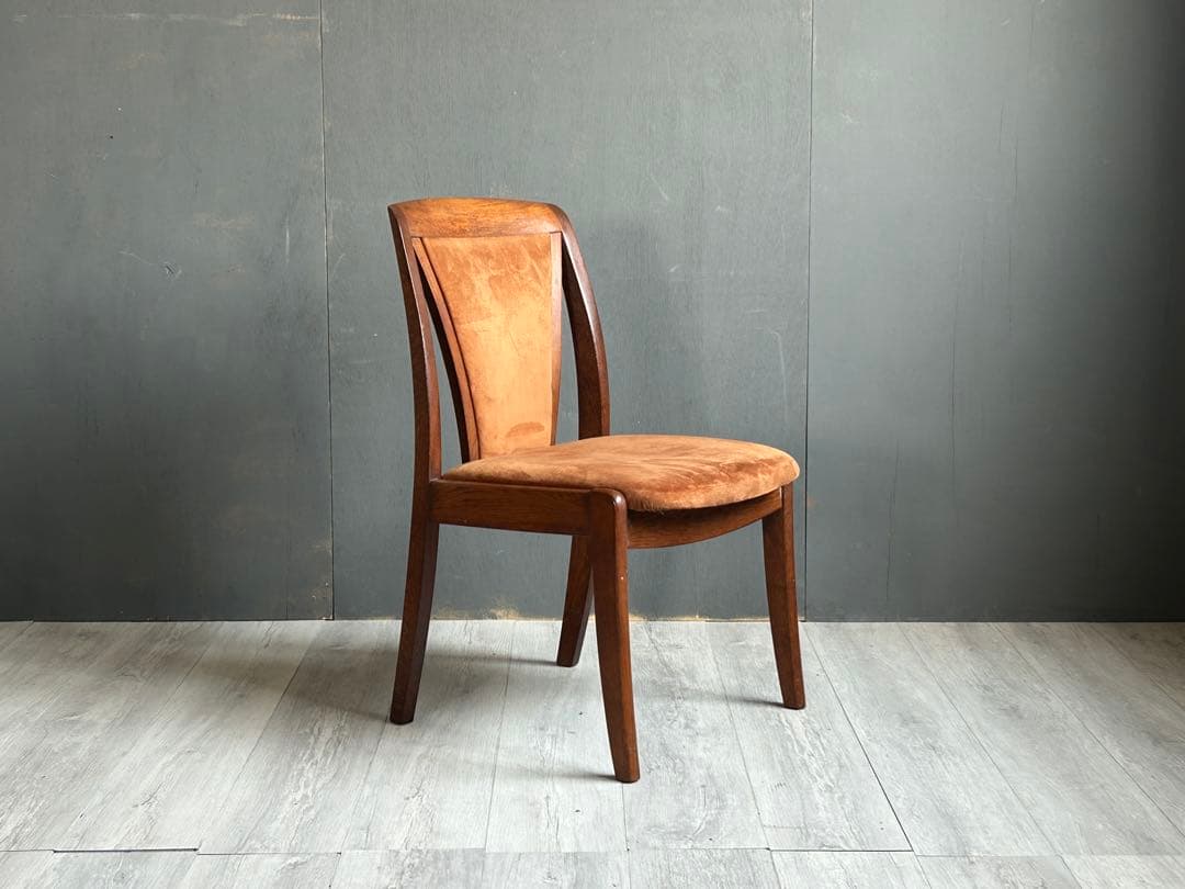 希少　ミッドセンチュリー　スウェードスタイル　無垢材　ヴィンテージチェア　IZ