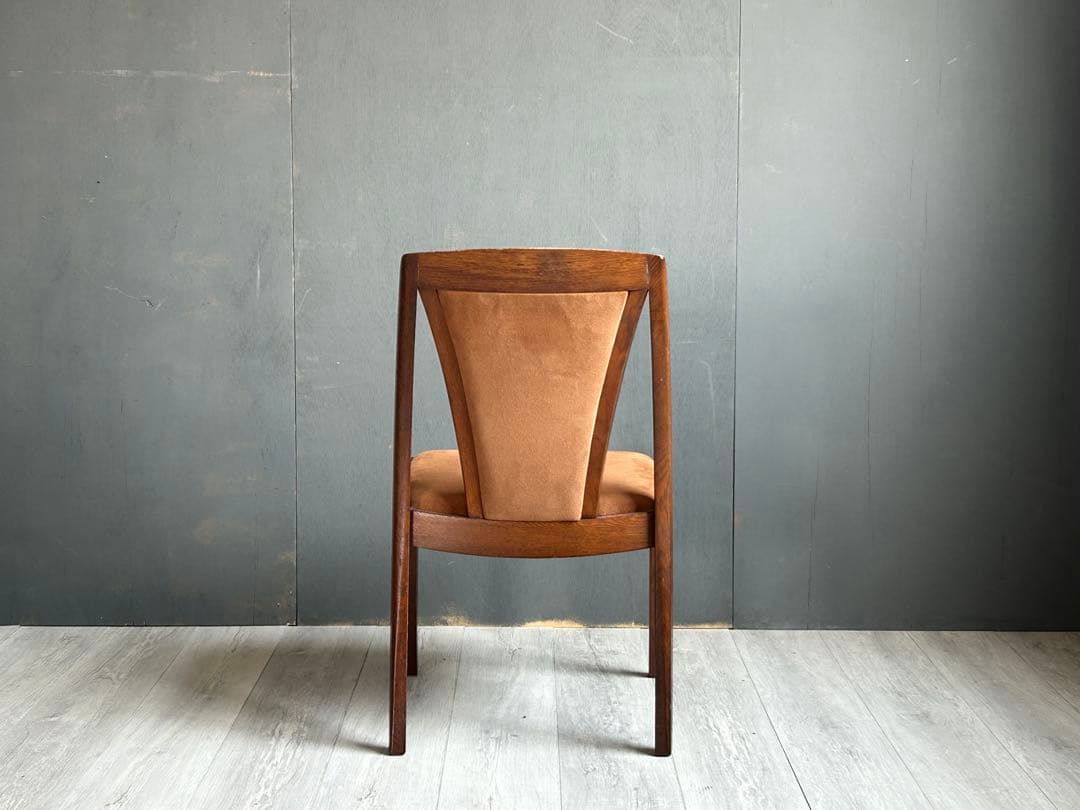 希少　ミッドセンチュリー　スウェードスタイル　無垢材　ヴィンテージチェア　IZ