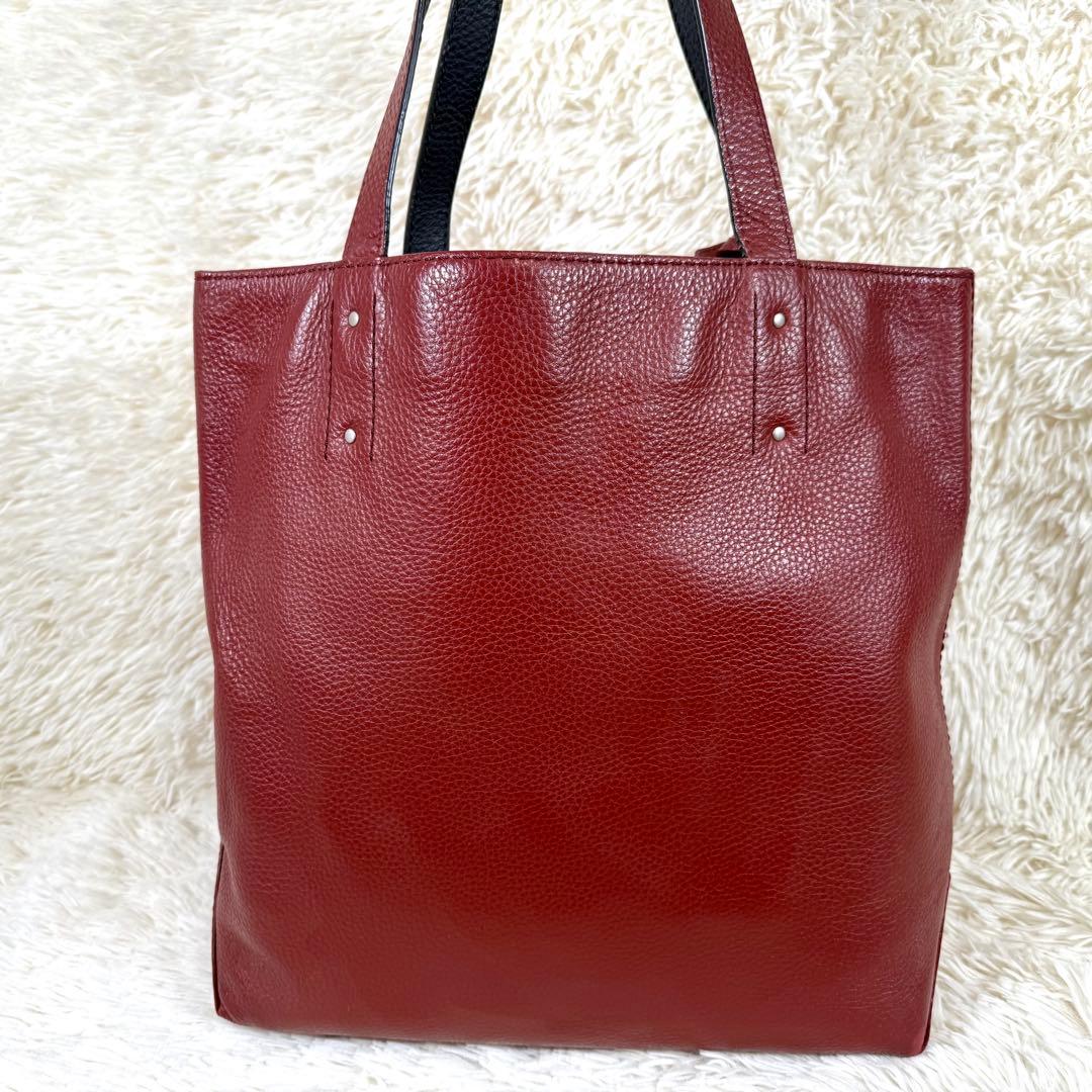 バーバリーブラックレーベル リバーシブル レザー トートバッグ A4可 通勤通学