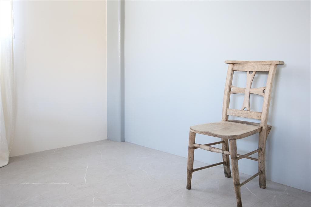 英国アンティーク木製チャペルチェア/チャーチ/ダイニングイス(91-139-2)