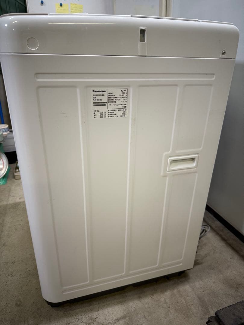 美品　Panasonic　全自動洗濯機　 6.0kg　NA-F6B3　2025年