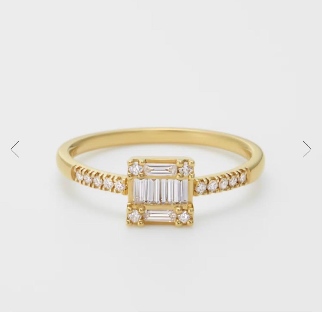 ベルシオラ　バゲットカットダイヤモンドリング　９号