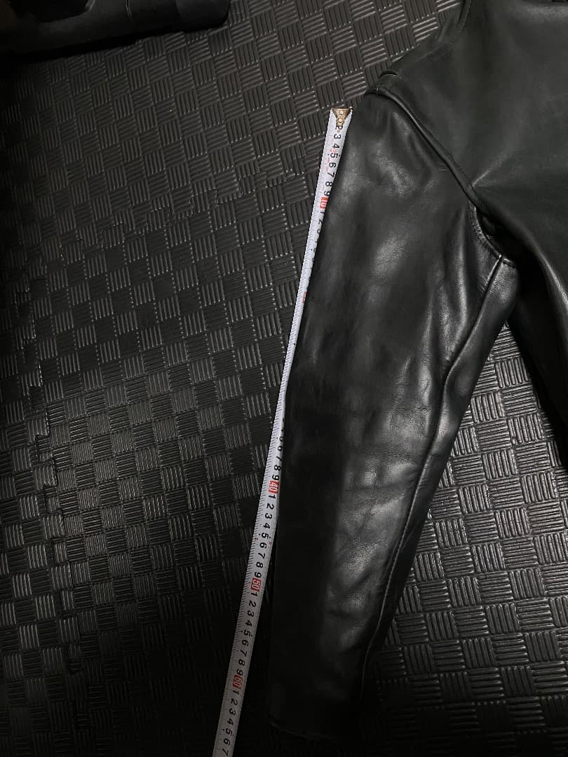 黒　牛革　レザーシングルライダースジャケット(韓国製)